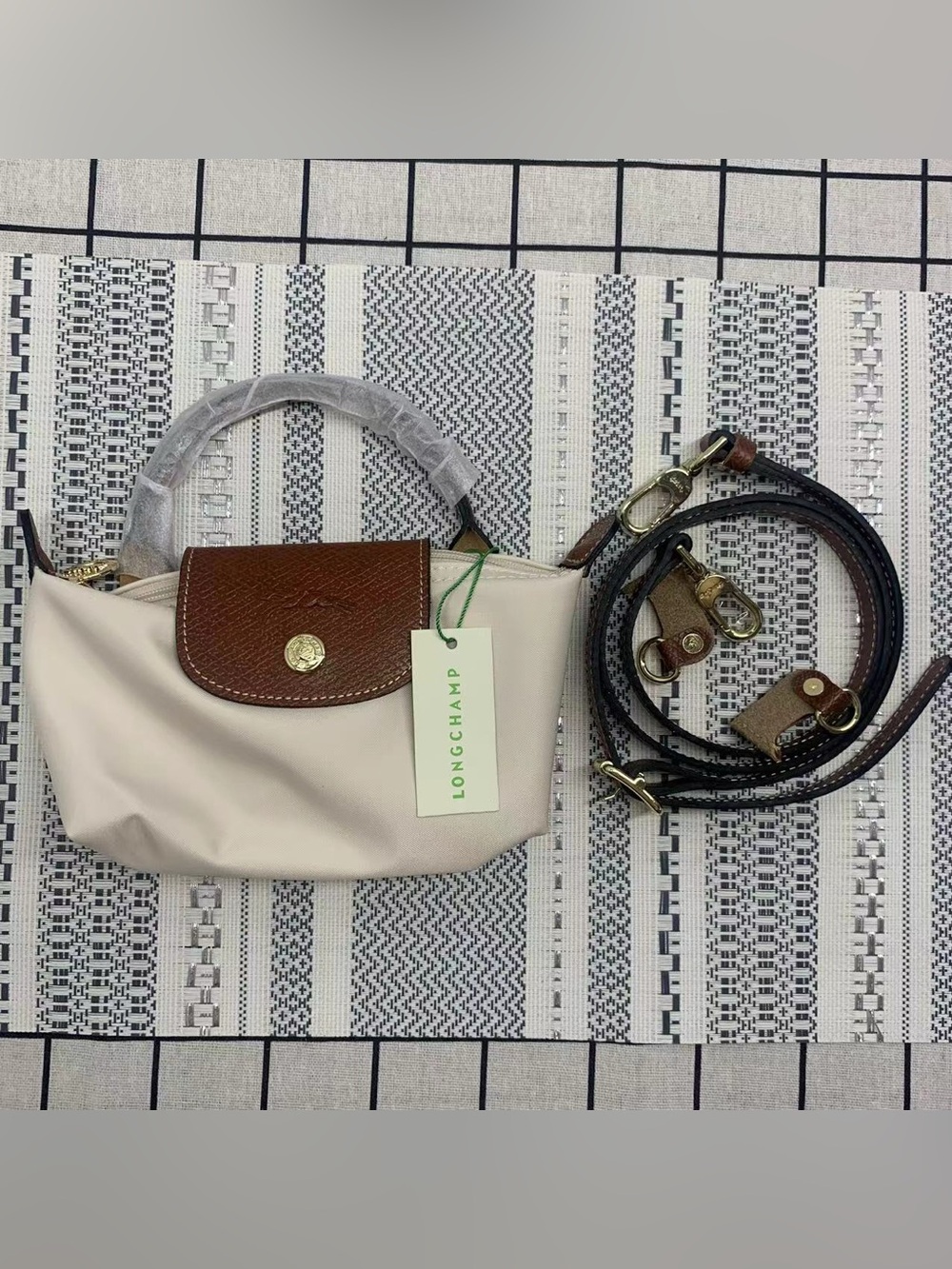 Longchamp Cream Mini Crossbody Bag